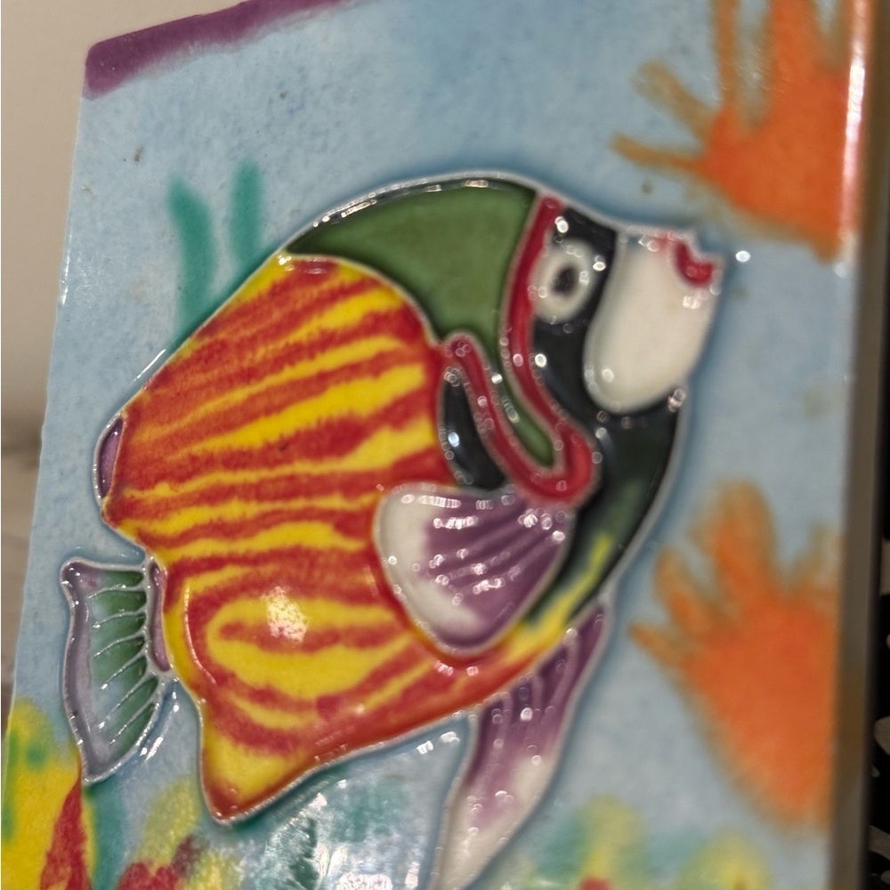 Colorful Fish Ceramic Tile - Picture 2 of 6